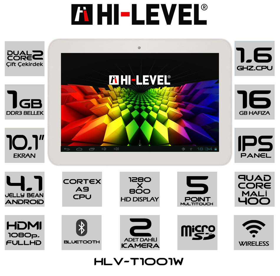 hi level T1001W tablet pc