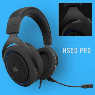 Corsair HS50 Pro Stereo Mavi CA-9011217-EU Kablolu Gaming Kulaklık