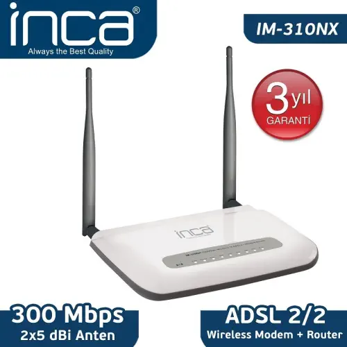Inca IM-310NX 4 Port 300Mbps Modem + Router