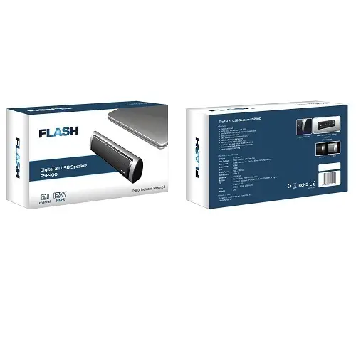 Flash FSP-100-G Pc Usb 2.1 Digital Hoparlör Gümüş