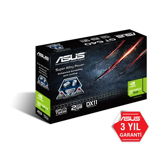 Asus GT640 2GB 128Bit DDR3 DVI/HDMI 16x Ekran Kartı