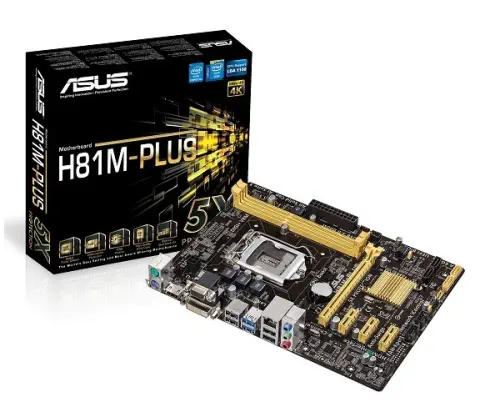 Asus H81M-PLUS Intel H81 1600MHz DDR3 LGA1150 uATX Anakart 