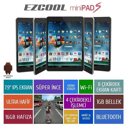 Ezcool miniPAD S 16GB Quad Core 7.9″ Ips Tablet Pc 