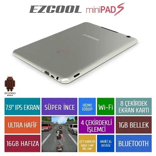 Ezcool miniPAD S 16GB Quad Core 7.9″ Ips Tablet Pc 