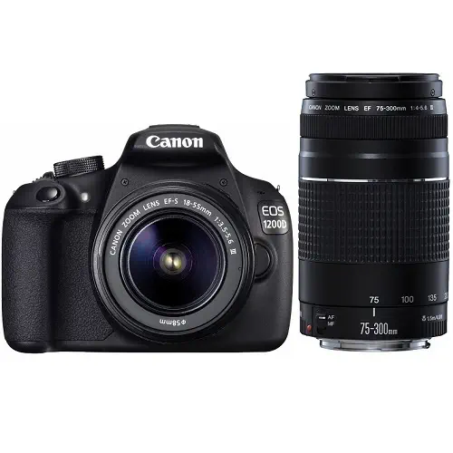 Canon Eos 1200D DC 18MP 3.0LCD 18-55+75-300mm Lens + CANON ÇANTA HEDİYELİ!!!