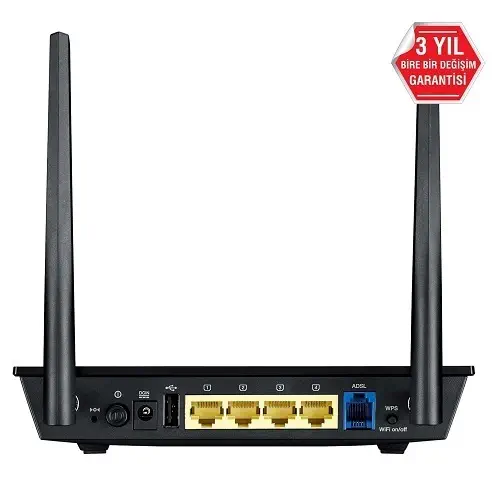 Asus DSL-N14U 300Mbps Torrent,Bulut,VPN,DLNA,3G/4G,EWAN Fiber destekli ADSL2+ Modem Router