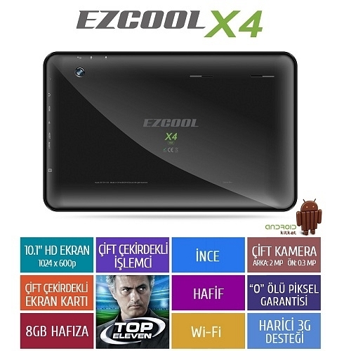 Ezcool X4 8GB Dual Core 10.1″ HD Siyah Tablet 