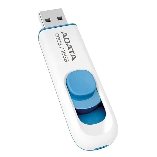 AData AC008-16G-RWE 16GB USB 2.0 Mavi Beyaz USB Bellek