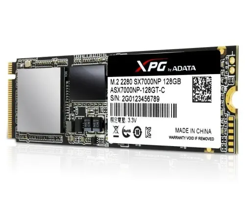 Adata XPG SX7000NP 128GB 1800MB/850MB/s 3D Nand M.2 Gaming SSD Disk - ASX7000NP-128GT-C