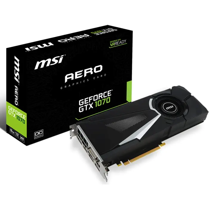 MSI GeForce GTX 1070 AERO 8G OC 8GB GDDR5 256Bit DX12 Ekran Kartı