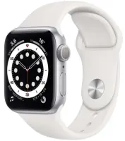  Apple Watch Seri 6 44mm GPS Silver Alüminyum Kasa ve Beyaz Spor Kordon M00D3TU/A