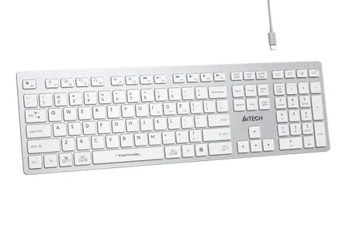 A4 Tech FBX50C TR Q Beyaz Kablosuz Şarjlı Klavye