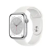 Apple Watch Series 8 GPS 45mm Gümüş Rengi Alüminyum Kasa Beyaz Spor Kordon - MP6N3TU/A