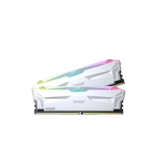 Lexar Ares White RGB 32GB (2x16GB) 6400MHz CL32 DDR5 Gaming Ram (LD5EU016G-R6400GDWA)