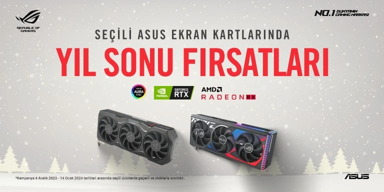 Seçili Asus Ekran Katlarında Yıl Sonu Fırsatları