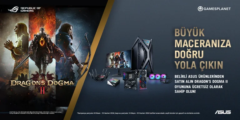 Seçili Asus Ürünlerinden Alanlara Dragons Dogma 2 Hediye 