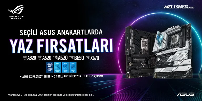 Seçili Asus Anakartlarda Yaz Fırsatları