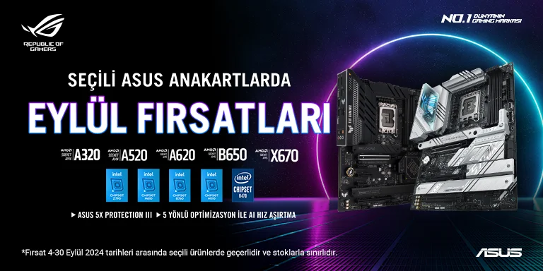 Seçili Asus Anakartlarda Eylül Fırsatları