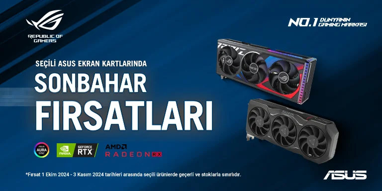 Seçili Asus Ekran Kartlarında Sonbahar Fırsatları