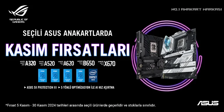 Seçili Asus Anakartlarda Kasım Fırsatları 2024