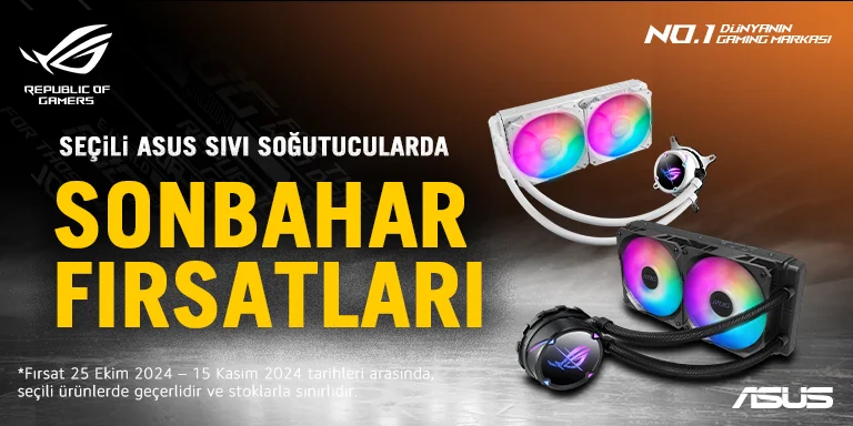 Seçili Asus Sıvı Soğutucularda Sonbahar Fırsatları