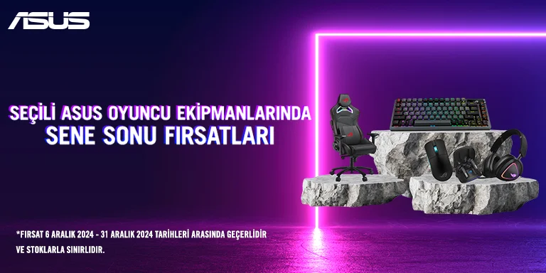 Seçili Asus Oyuncu Ekipmanlarında Sene Sonu Fırsatları