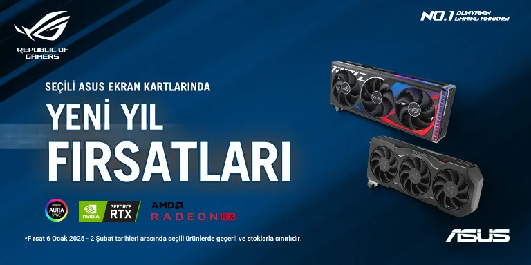 Seçili Asus Ekran Kartlarında Yeni Yıl Fırsatları 2025