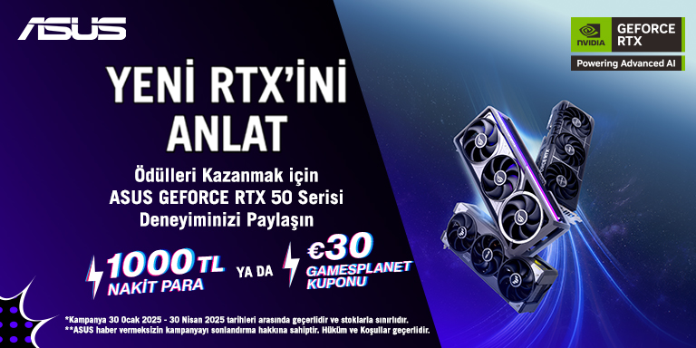 Asus 50 Serisi RTX Ekran Kartı Al Ödül Kazan