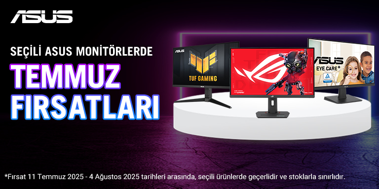 Seçili Asus Monitörler Temmuz Fırsatları