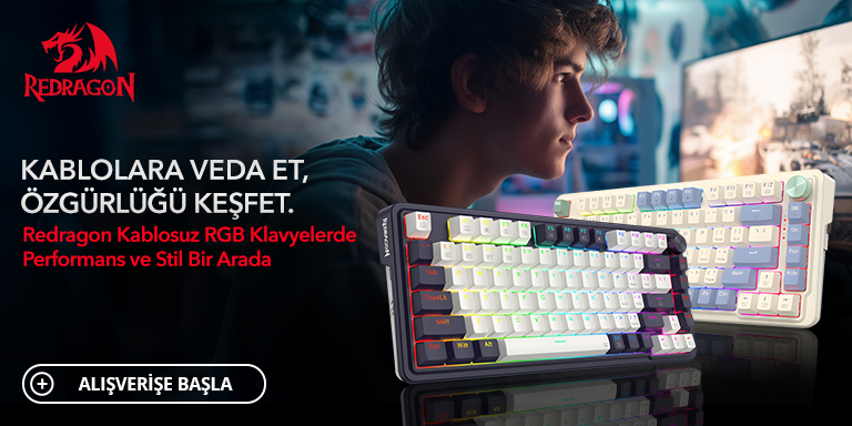 Redragon Kablosuz RGB Klavye