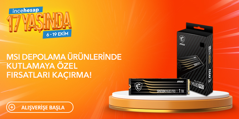 MSI Depolama Ürünlerinde 17.Yıl İndirimleri