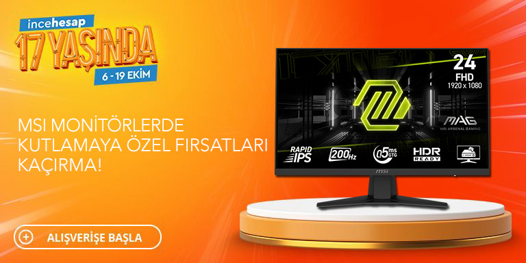 MSI Monitörlerde 17.Yıl İndirimleri
