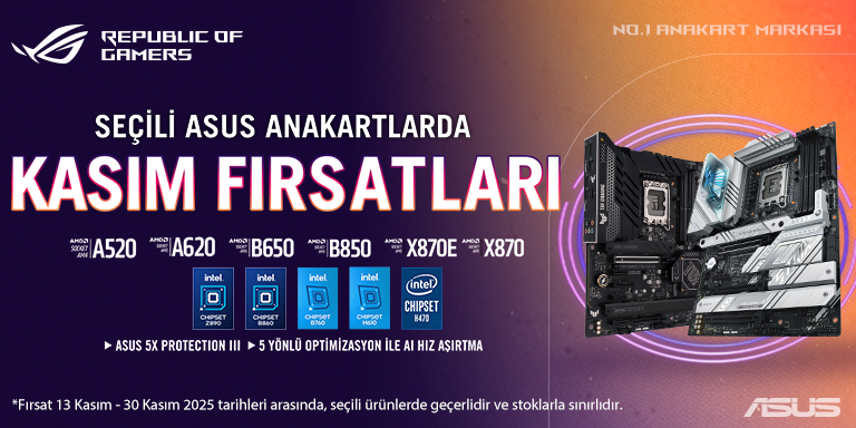 Seçili ASUS Anakartlarda Kasım Fırsatları