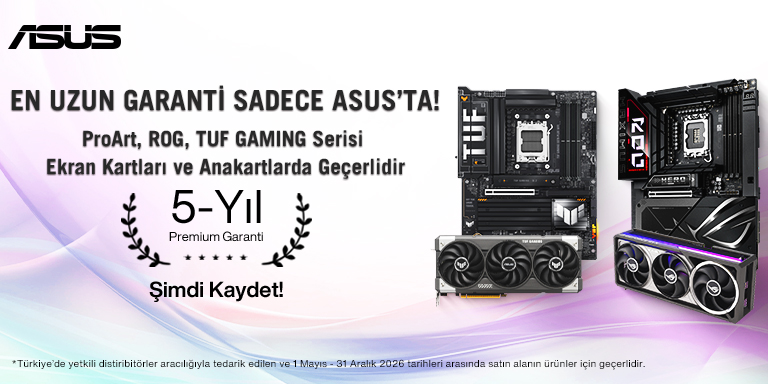 ASUS Seçili Ürünlerde 5 Yıl Garanti Kampanyası