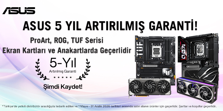 ASUS Seçili Ürünlerde 5 Yıl Garanti Kampanyası