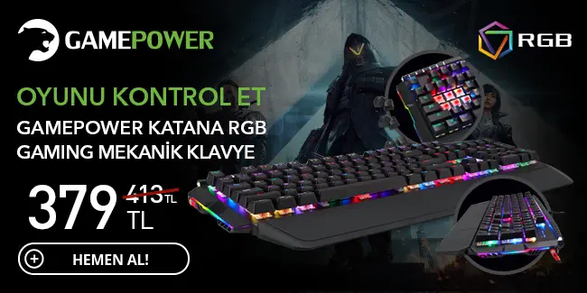 GamePower Katana RGB Gaming Mekanik Gaming Klavye