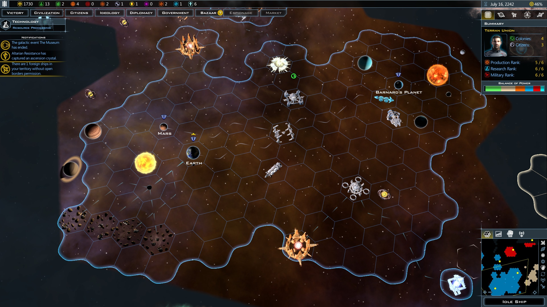 Galactic Civilizations III oyunundan bir kısım
