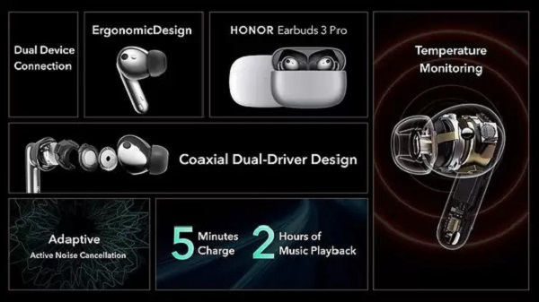 Honor Earbuds 3 Pro modelinin teknik özellikleri