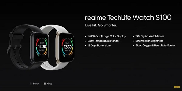  TechLife Watch S100 modelinin teknik özellikleri
