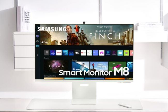 Samsung Smart Monitor M8 modelinin ön kısmı