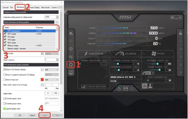 MSI Afterburner yazılımın bir parçası olan RivaTurner 