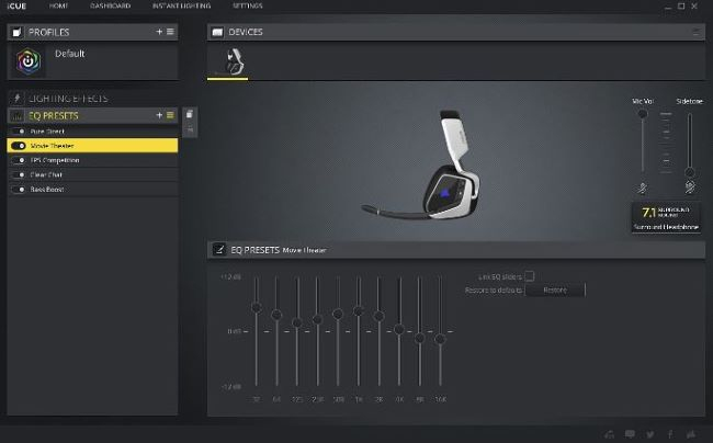 Corsair iCUE yazılımı