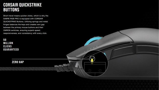 Corsair’in QuickStrike adını verdiği yaylı bir sistem