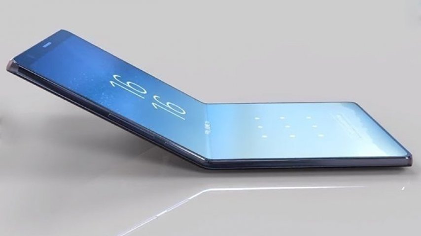 İşte Samsung’un İlk Katlanabilir Telefonu