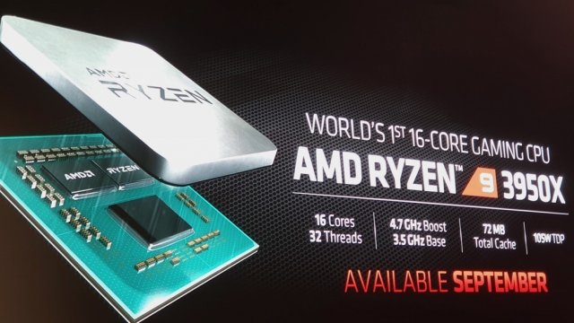 AMD 16 Çekirdekli Ryzen 9 3950X İşlemcisini Duyurdu