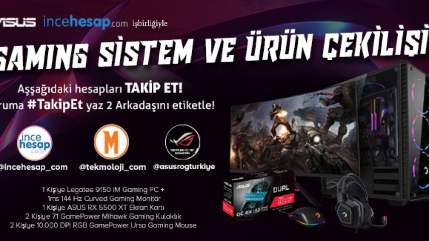 İncehesap ve ASUS İş Birliğiyle Büyük Sistem Çekilişi Başladı