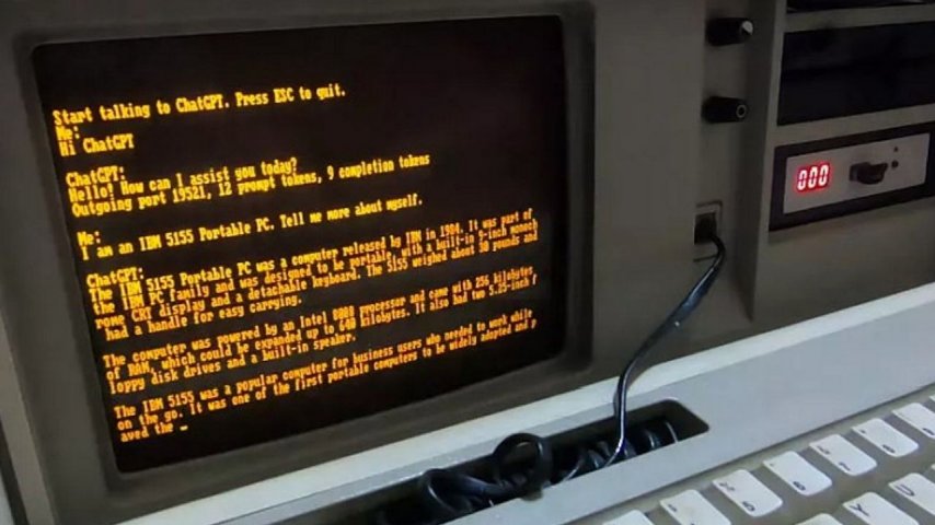 ChatGPT, 39 Yıllık IBM Bilgisayarında MS-DOS Sistemiyle Çalıştırıldı