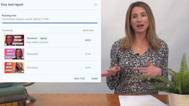 YouTube, videolar için farklı küçük resimleri test etmenize izin verecek