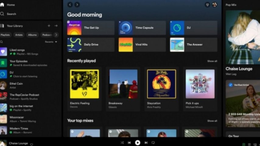 Spotify PC uygulamasını yeniden tasarladı