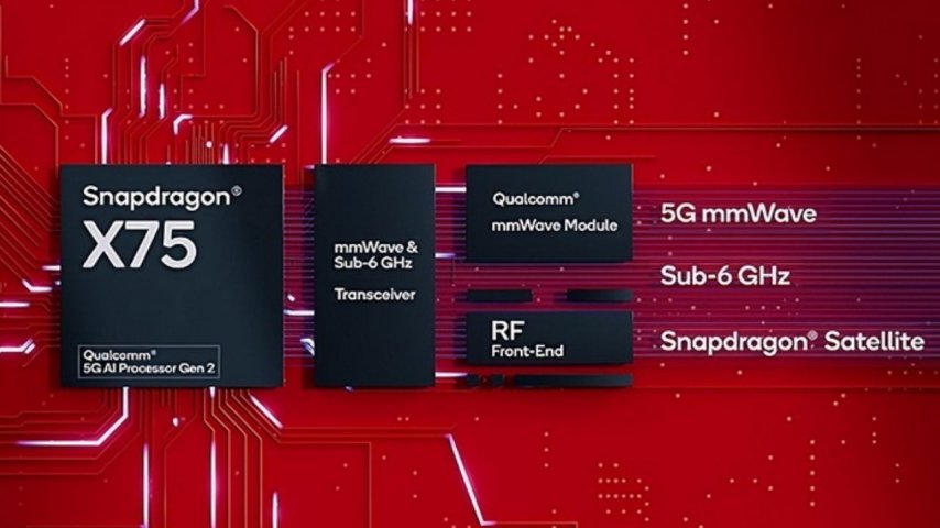 Qualcomm, Snapdragon X75 5G Modem ile 6 GHz'e Kadar 7,5 Gb/sn Hızlara Ulaşıyor